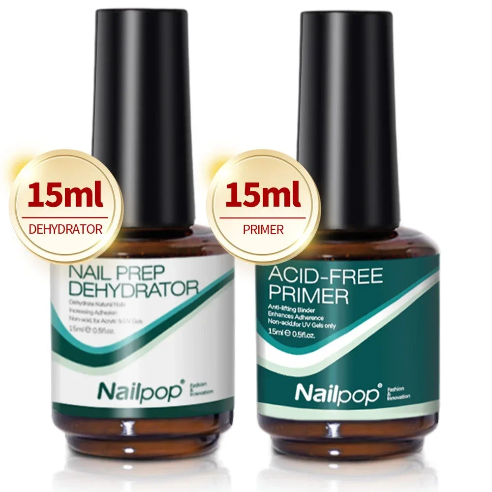 Acid-Free Nail Dehydrator & Primer Set — Fast Dry