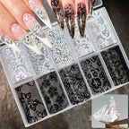 Black & White Lace Nail Transfer Foils (10 Rolls)