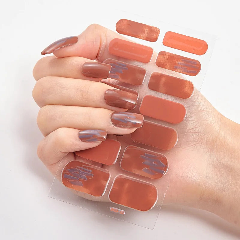 Full Cover Nail Wraps — 20 Vibrant Colors