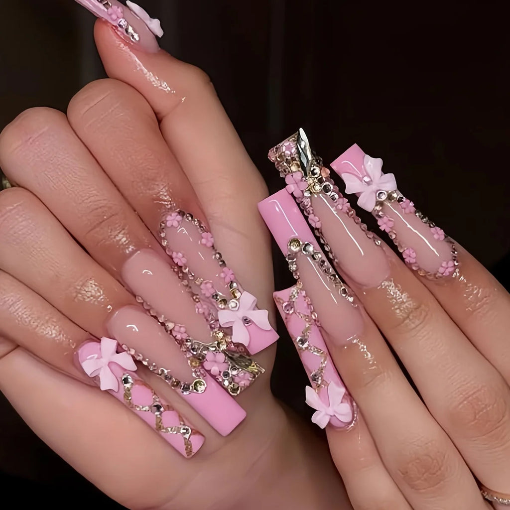 3D Nail Art Decoration Kit — Resin Bows & Pearls (500 Pcs)