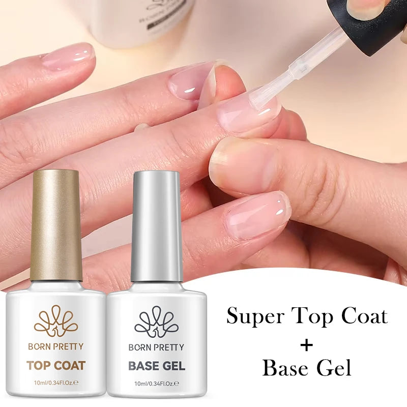 Professional Nail Gel Collection — Base, Top Coat & More (10ml)