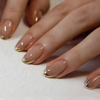Blush Pink Oval Almond Press-On Nails (24 Pcs)