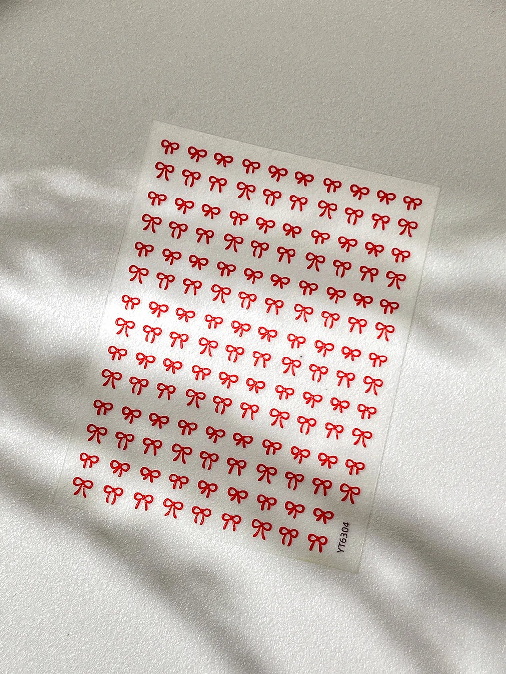 Embossed Bow Nail Art Stickers — Laser Gold & Silver