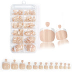 Glossy Nude Pink French Press-On Toenails (120 Pcs)