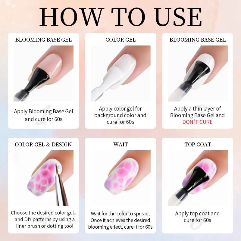 Nail Blooming Gel | Marble & Blossom Effect (15ml)