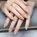 Blush Pink Oval Almond Press-On Nails (24 Pcs)