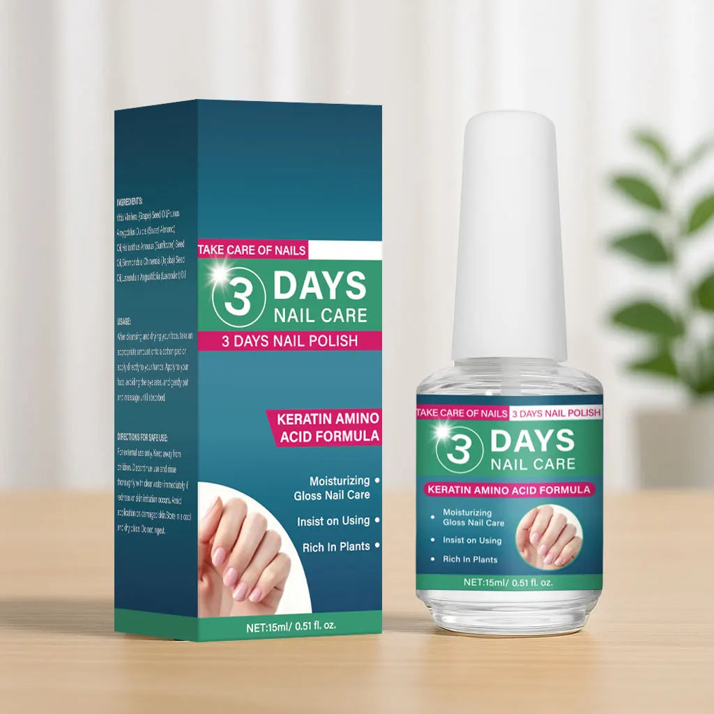 Keratin Nail Strengthener Oil | Fast-Dry Formula | Deep Moisture & Salon Shine (15ml)