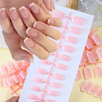 Glossy Pink Square Coffin Press-On Nails | Full Cover Salon Set (120 Pcs)