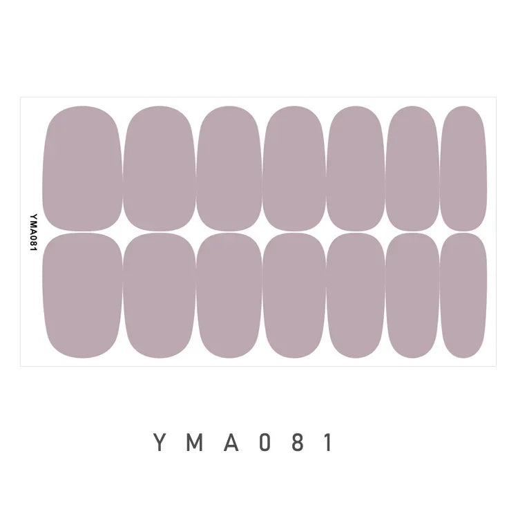Full Cover Nail Wraps — 20 Vibrant Colors