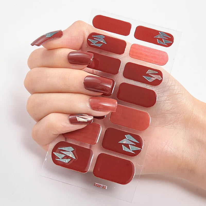 Full Cover Nail Wraps — 20 Vibrant Colors