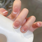 Y2K Rhinestone Short Ballet Press-On Nails (24 Pcs)