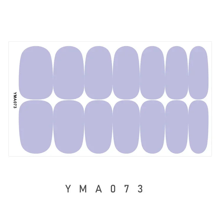 Full Cover Nail Wraps — 20 Vibrant Colors