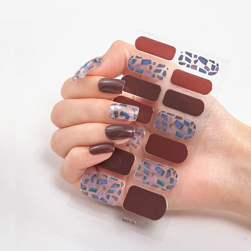 Full Cover Nail Wraps — 20 Vibrant Colors