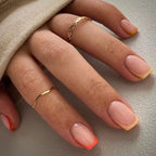 French Tip Handmade Press-On Nails with Glue (24 Pcs)