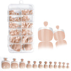 Glossy Nude Pink French Press-On Toenails (120 Pcs)