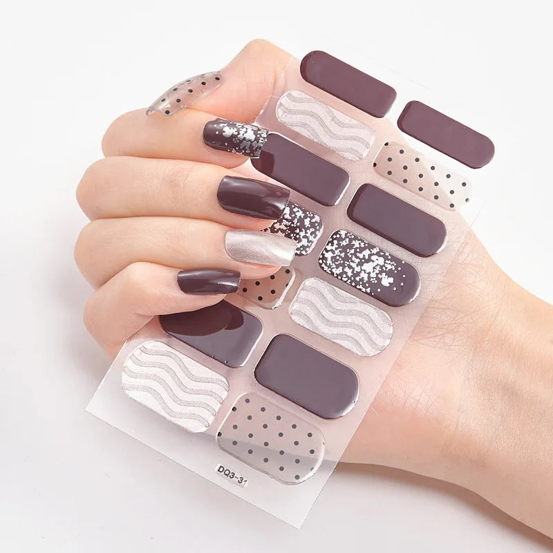 Full Cover Nail Wraps — 20 Vibrant Colors