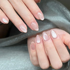 Blush Pink Oval Almond Press-On Nails (24 Pcs)