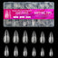 Gel Nail Tips for Extensions | Half Matte Clear Acrylic Full Cover (600 Pcs)