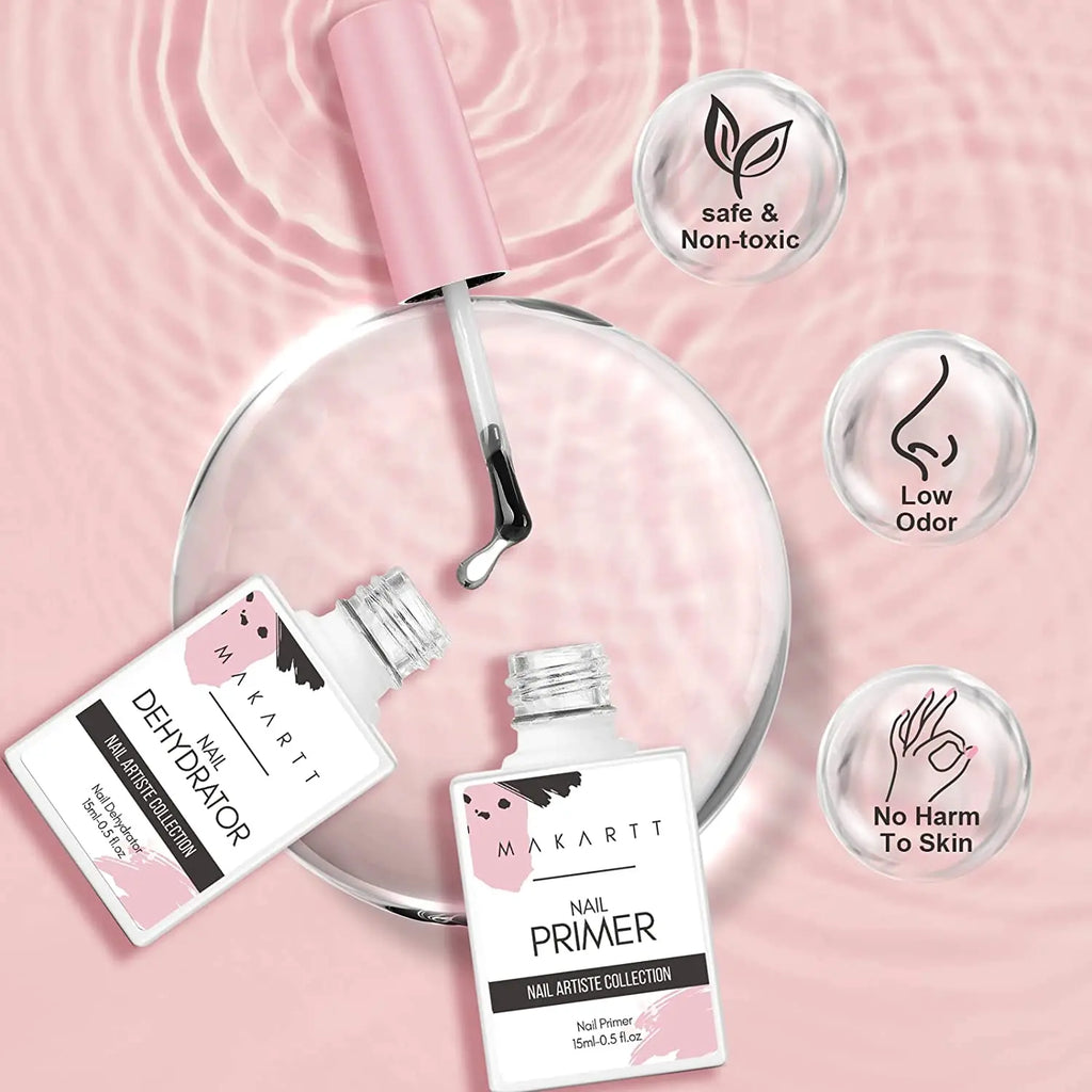 HEMA-Free Nail Prep Dehydrator & Acid-Free Primer | Safe for Sensitive Nails