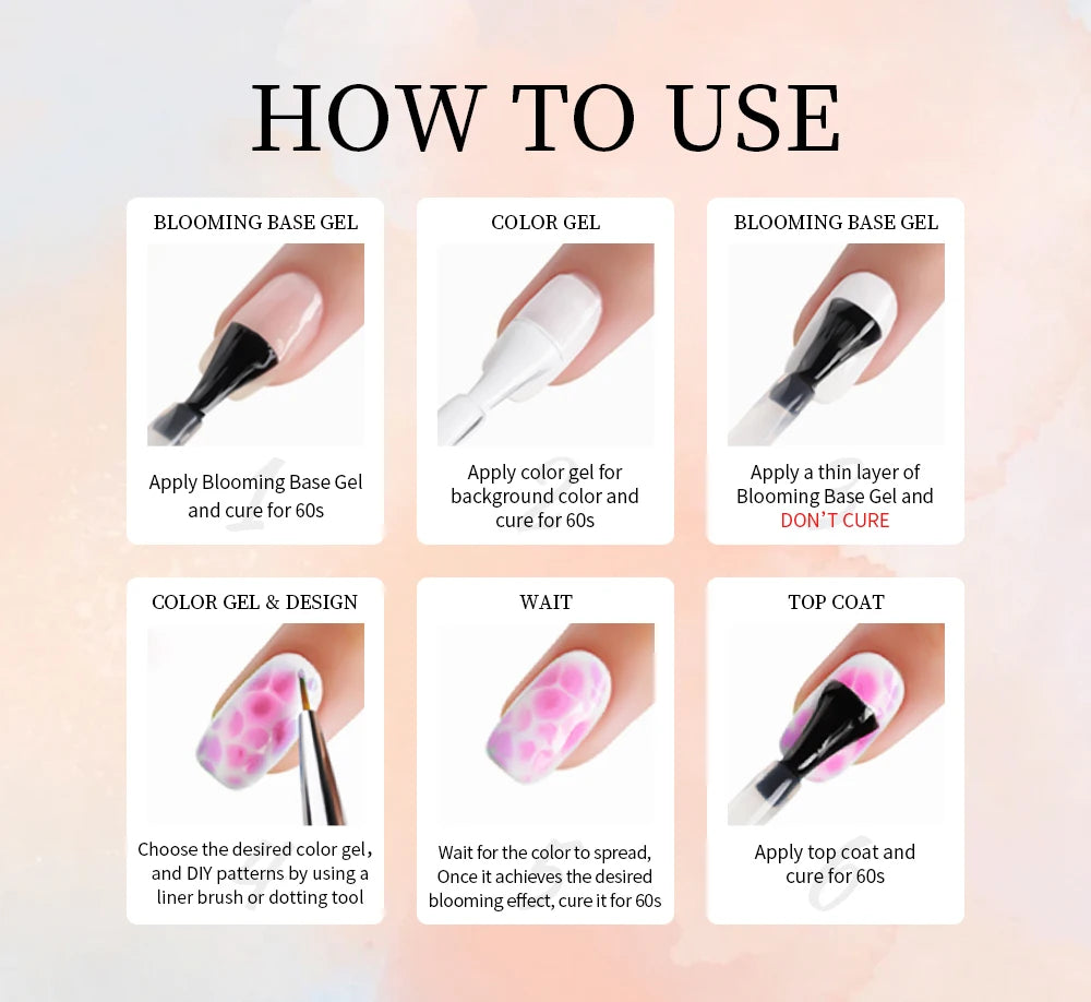 Nail Blooming Gel | Marble & Blossom Effect (15ml)