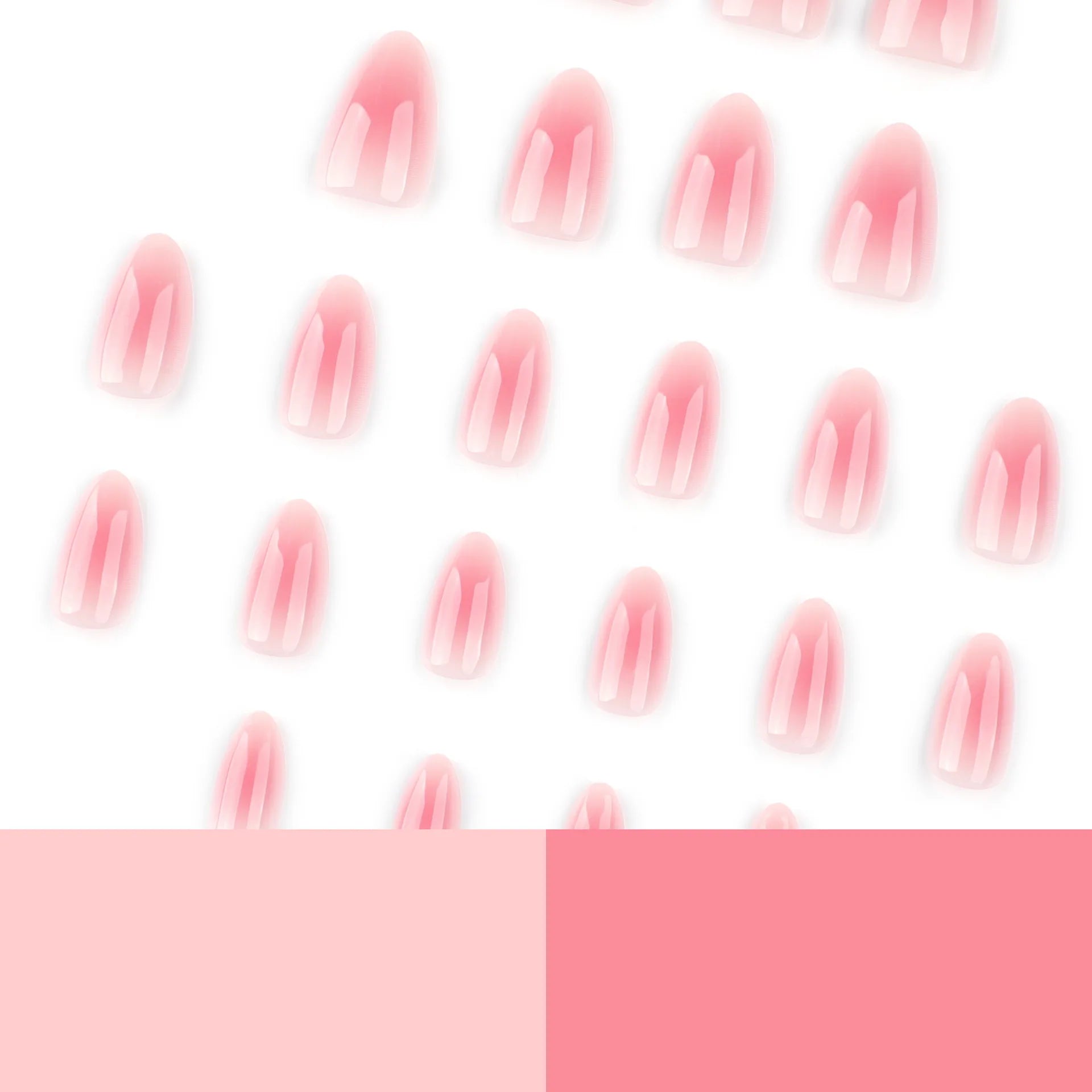 Blush Pink Oval Almond Press-On Nails (24 Pcs)