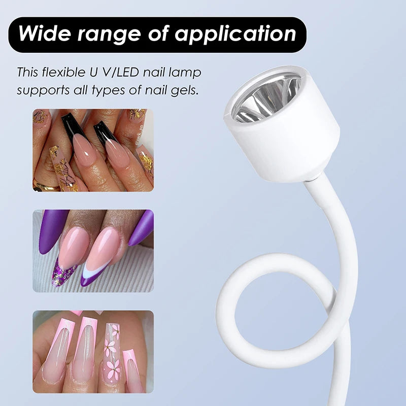 Mini Foldable UV LED Nail Lamp | Compact & Travel-Ready, USB Powered