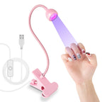 Portable Clip-On UV LED Nail Lamp | USB Powered, Hands-Free Curing
