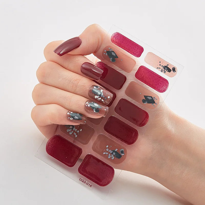 Full Cover Nail Wraps — 20 Vibrant Colors