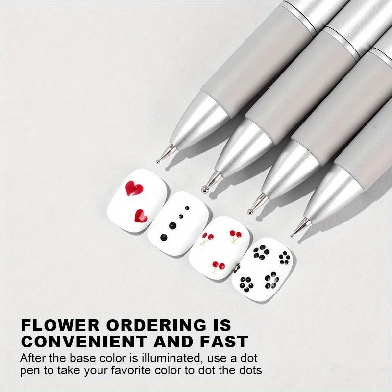 Double-Ended Nail Art Dotting Pen | Dots, Marbling & Floral Designs