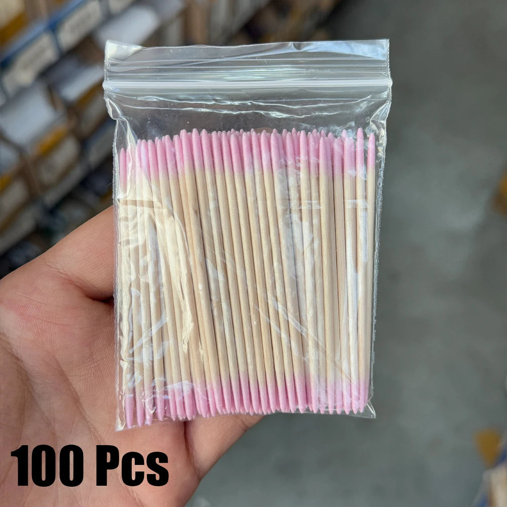 Nail Cuticle Pusher & Remover Sticks | Disposable & Hygienic (400 Pcs)