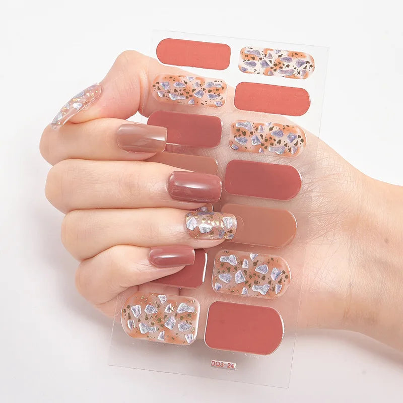 Full Cover Nail Wraps — 20 Vibrant Colors