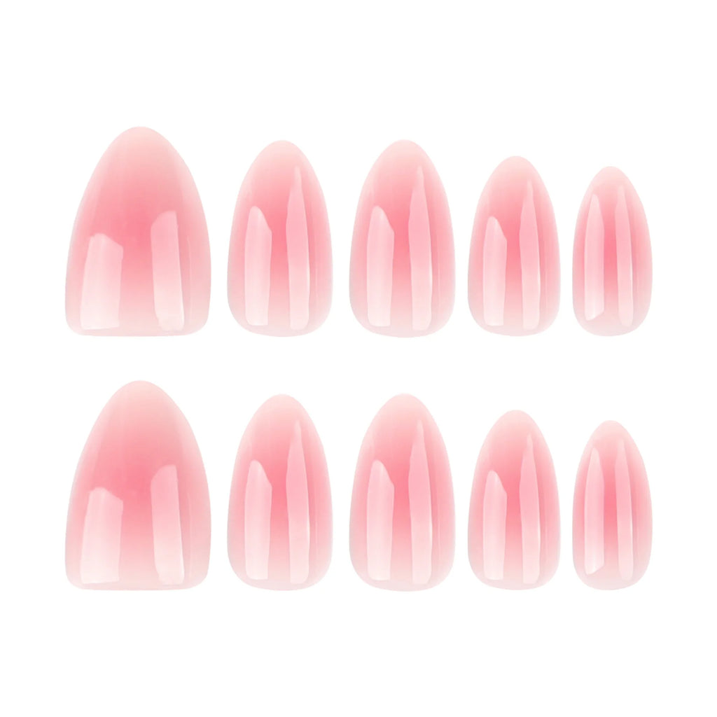 Blush Pink Oval Almond Press-On Nails (24 Pcs)