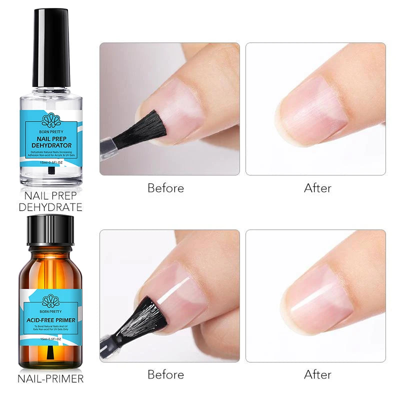 Nail Primer & Prep Dehydrator | No UV Lamp Needed (15ml)