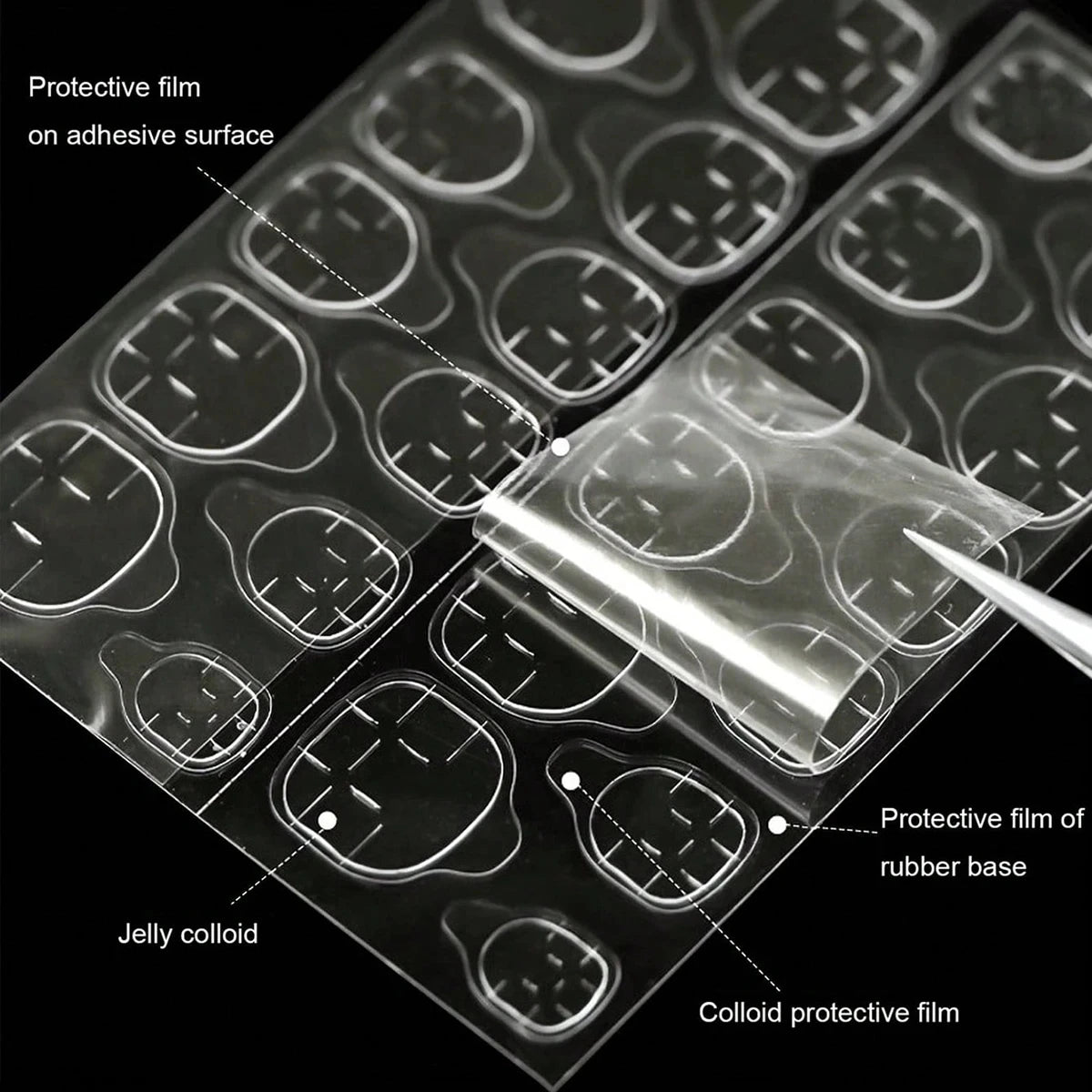 Double-Sided Nail Jelly Glue Adhesive Tabs