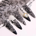 Black & White Lace Nail Art Foil Set (10 Rolls)