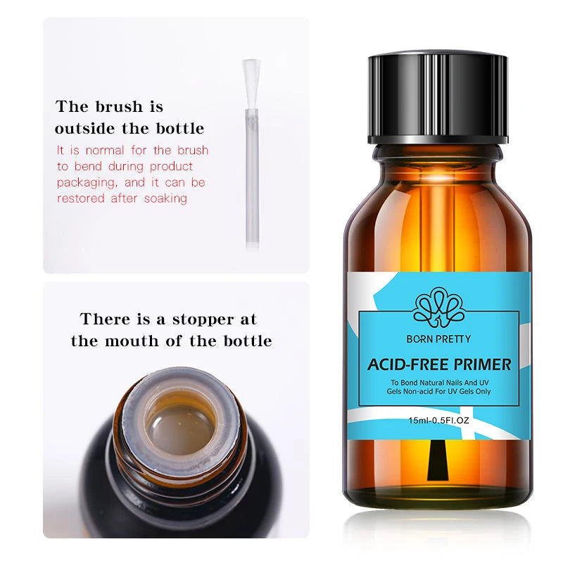 Nail Primer & Prep Dehydrator | No UV Lamp Needed (15ml)