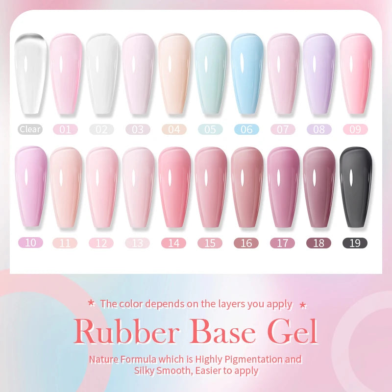 Milky Pink Rubber Base Gel Nail Polish (15ml) Secondary image
