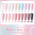 Milky Pink Rubber Base Gel Nail Polish (15ml)