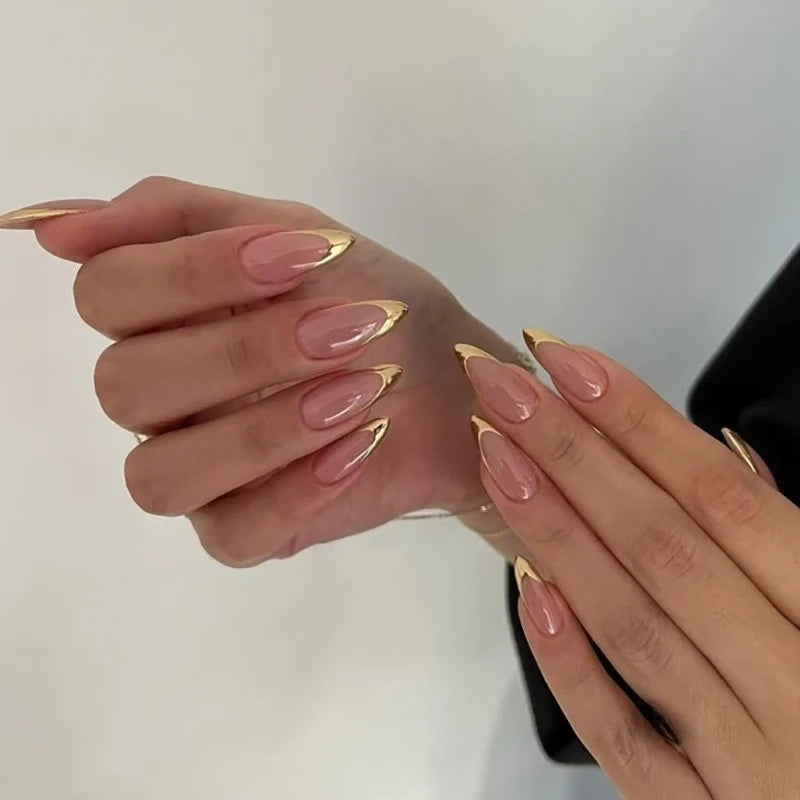 Blush Pink Oval Almond Press-On Nails (24 Pcs)