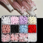 3D Nail Art Decoration Kit — Resin Bows & Pearls (500 Pcs)
