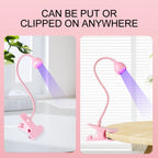 Portable Clip-On UV LED Nail Lamp | USB Powered, Hands-Free Curing