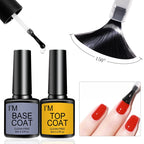 Gel Nail Polish Starter Kit — Top & Base Coat Set (4 Pcs)