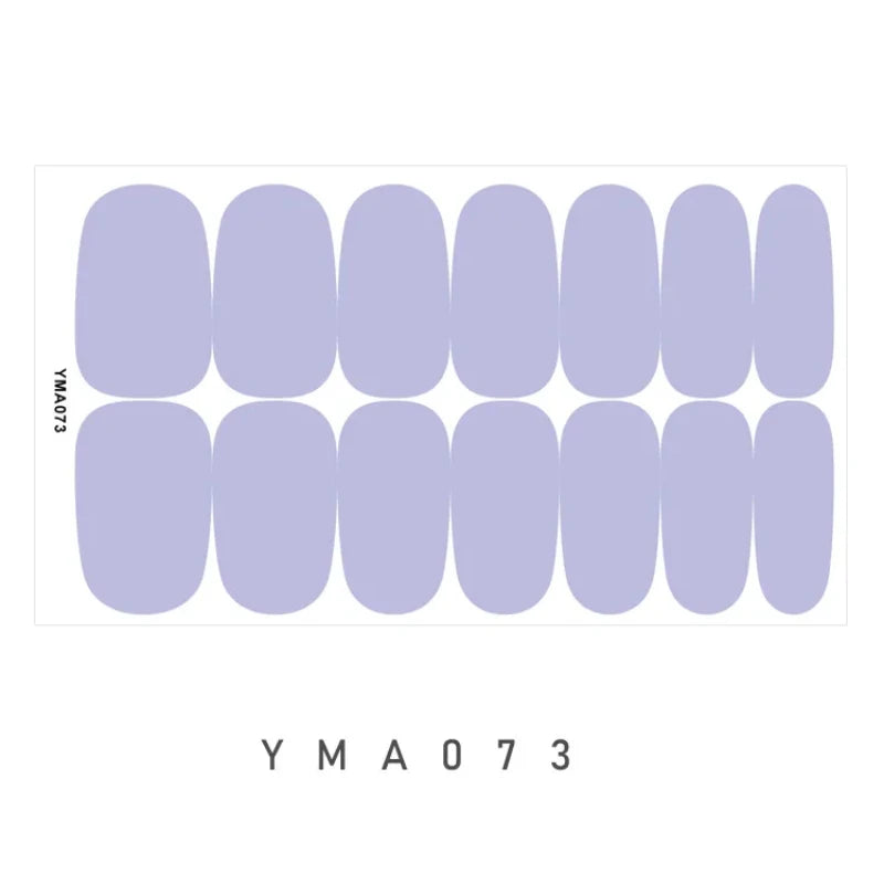 Full Cover Nail Wraps — 20 Vibrant Colors