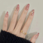 Blush Pink Oval Almond Press-On Nails (24 Pcs)