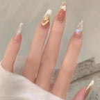 Glitter Diamond Press-On Nails | Short Square Full Cover (24 Pcs)