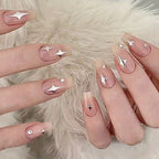 3D Metal Starburst Nail Art Stickers — Gold & Silver