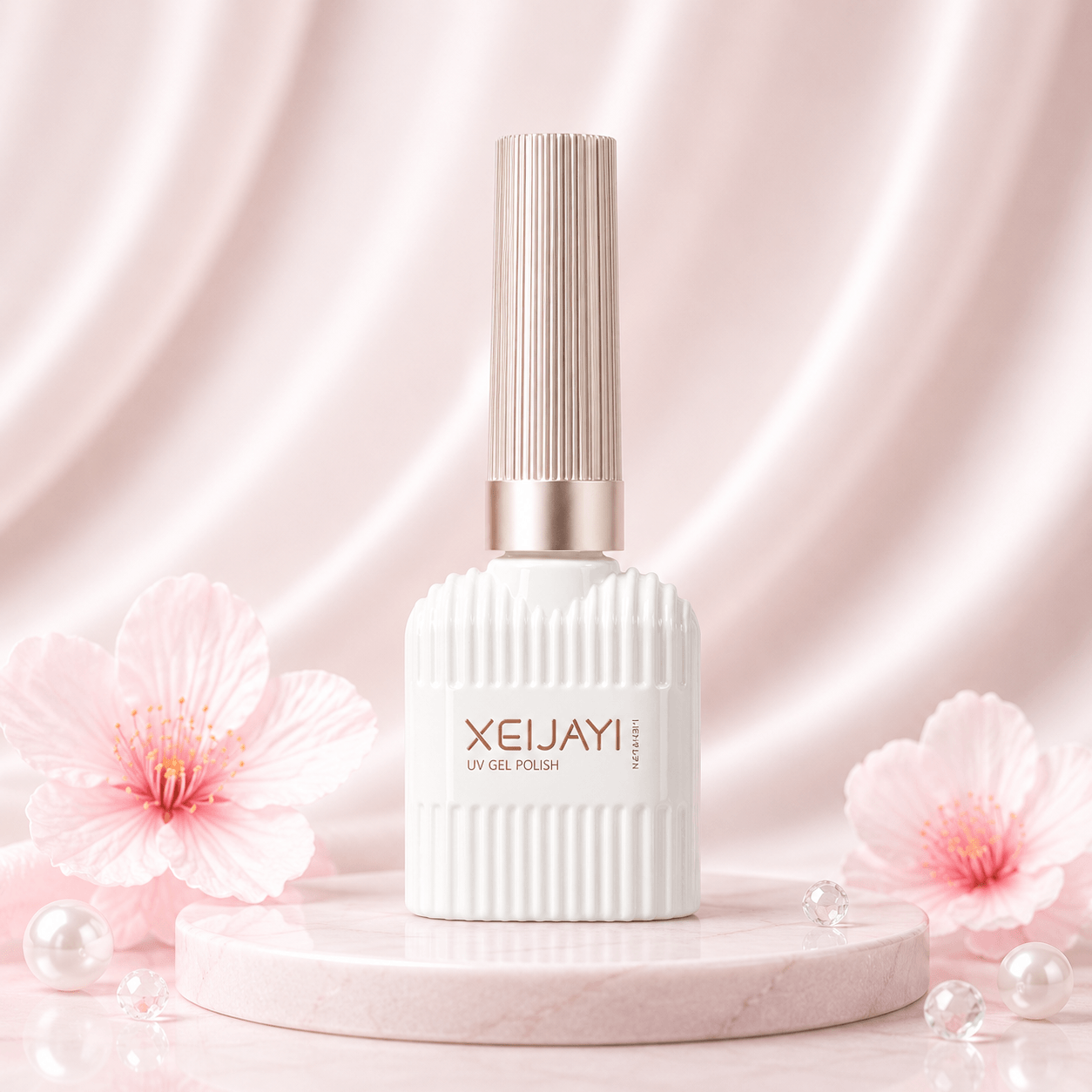 Nude Pink Glitter Gel Nail Polish | Soak-Off UV/LED Formula Main image
