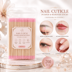 Nail Cuticle Pusher & Remover Sticks | Disposable & Hygienic (400 Pcs)